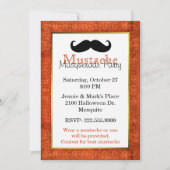Mustache Halloween Party Invitation Kaart (Voorkant)