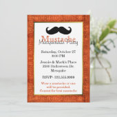 Mustache Halloween Party Invitation Kaart (Staand voorkant)