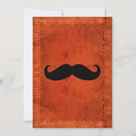 Mustache Halloween Party Invitation Kaart (Achterkant)