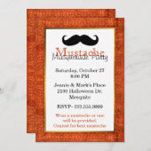 Mustache Halloween Party Invitation Kaart (Voorkant / Achterkant)