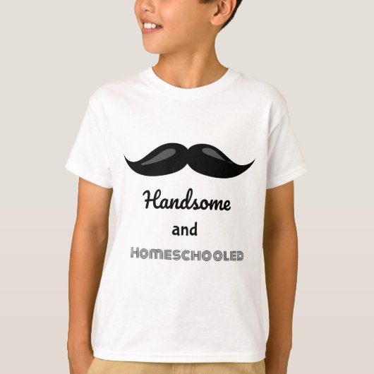 Mustache Handsome en Homeselected T-shirt (Voorkant)