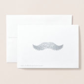 Mustache Happy Birthday Handsome Humoureuze Silver Folie Kaarten (Met envelop)