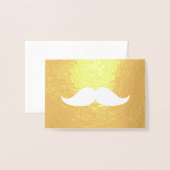 Mustache Hartelijk dank Folie Kaarten (Voorkant met envelop)