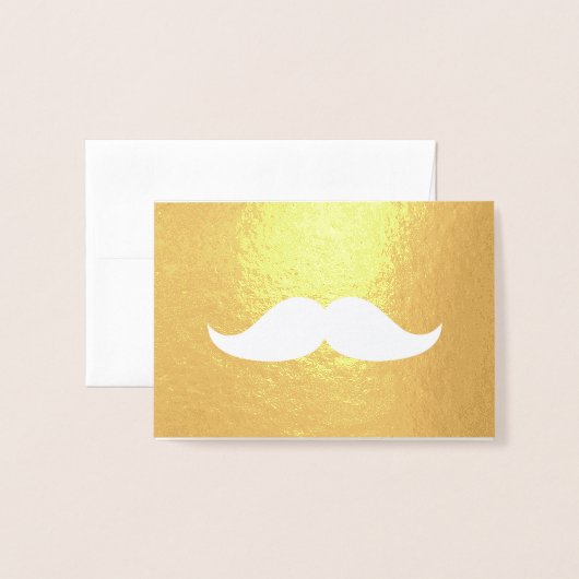 Mustache Hartelijk dank Folie Kaarten (Voorkant met envelop)