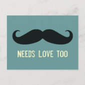 Mustache heeft liefde voor grappig Briefkaart nodi (Voorkant)