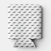 Mustache hipster patroon 2 blikjeskoeler (Achterkant)