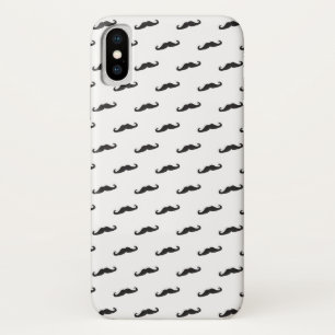 Mustache hipster patroon 2 iPhone x hoesje