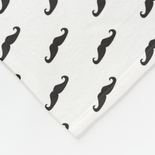 Mustache hipster patroon 2 fleece deken (Hoek)