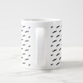 Mustache hipster patroon 2 grote koffiekop (Achterkant)