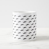 Mustache hipster patroon 2 grote koffiekop (Voorkant)