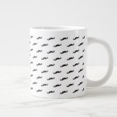 Mustache hipster patroon 2 grote koffiekop (Rechts)