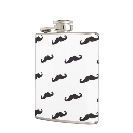 Mustache hipster patroon 2 heupfles (Links)