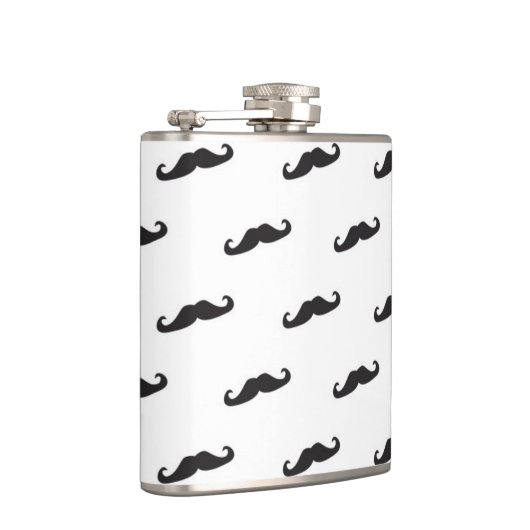 Mustache hipster patroon 2 heupfles (Rechts)