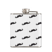 Mustache hipster patroon 2 heupfles (Achterkant)