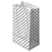 Mustache hipster patroon 2 klein cadeauzakje (Voorkant Gekanteld)