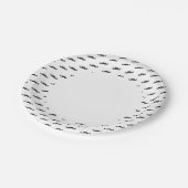 Mustache hipster patroon 2 papieren bordje (Gekanteld)