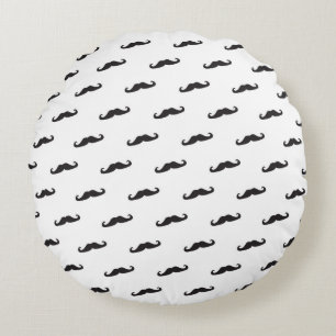 Mustache hipster patroon 2 rond kussen