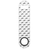 Mustache hipster patroon 2 speed flessenopener (Achterkant)