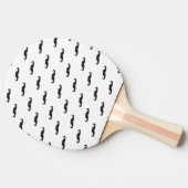 Mustache hipster patroon 2 tafeltennisbatje (Zijkant)