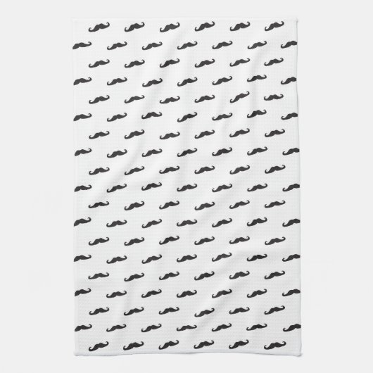 Mustache hipster patroon 2 theedoek (Verticaal)