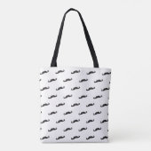 Mustache hipster patroon 2 tote bag (Achterkant)