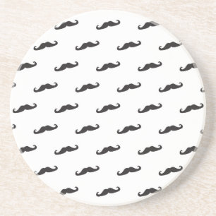 Mustache hipster patroon 2 zandsteen onderzetter