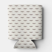 Mustache hipster patroon 3 blikjeskoeler (Achterkant)