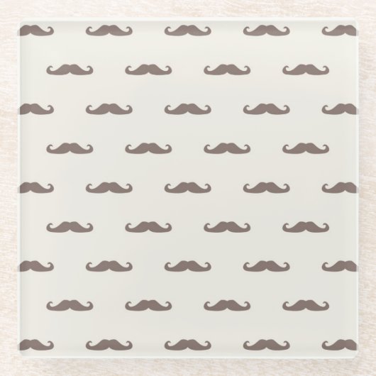 Mustache hipster patroon 3 glazen onderzetter (Voorkant)