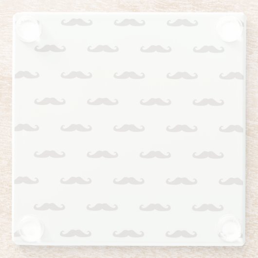 Mustache hipster patroon 3 glazen onderzetter (Achterkant)