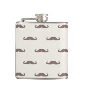 Mustache hipster patroon 3 heupfles (Voorkant)