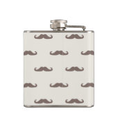 Mustache hipster patroon 3 heupfles (Achterkant)