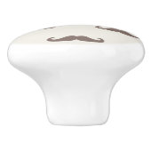 Mustache hipster patroon 3 keramische knop (Zijkant)