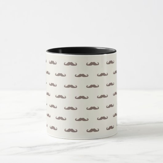 Mustache hipster patroon 3 mok (Midden)