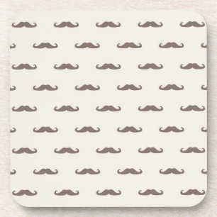 Mustache hipster patroon 3 onderzetter