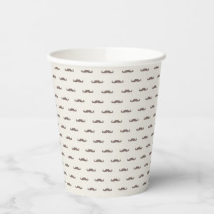 Mustache hipster patroon 3 papieren bekers