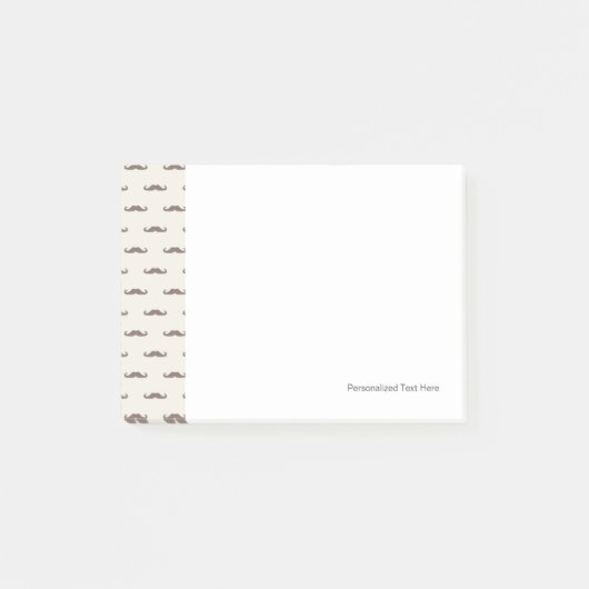 Mustache hipster patroon 3 post-it® notes (Voorkant)
