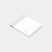 Mustache hipster patroon 3 post-it® notes (Schuin)
