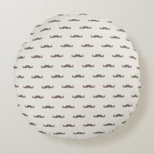 Mustache hipster patroon 3 rond kussen