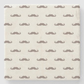 Mustache hipster patroon 3 stenen onderzetter (Voorkant)