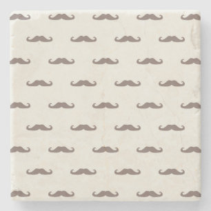 Mustache hipster patroon 3 stenen onderzetter