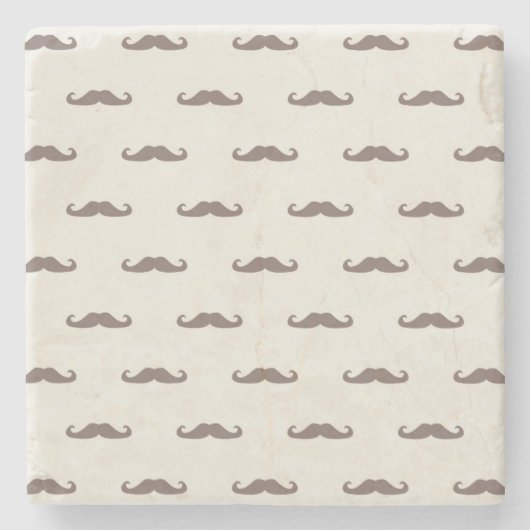 Mustache hipster patroon 3 stenen onderzetter (Voorkant)