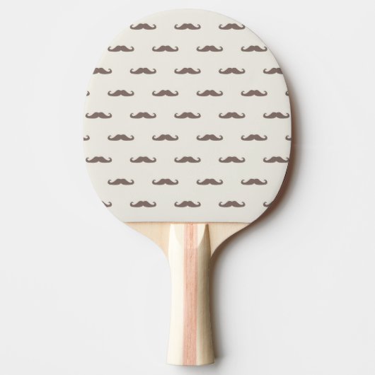 Mustache hipster patroon 3 tafeltennisbatje (Voorkant)
