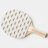 Mustache hipster patroon 3 tafeltennisbatje (Zijkant)