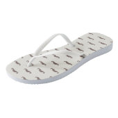 Mustache hipster patroon 3 teenslippers (Schuin)
