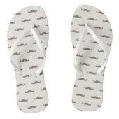Mustache hipster patroon 3 teenslippers (Voetbed)