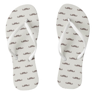 Mustache hipster patroon 3 teenslippers