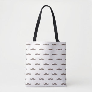 Mustache hipster patroon 3 tote bag