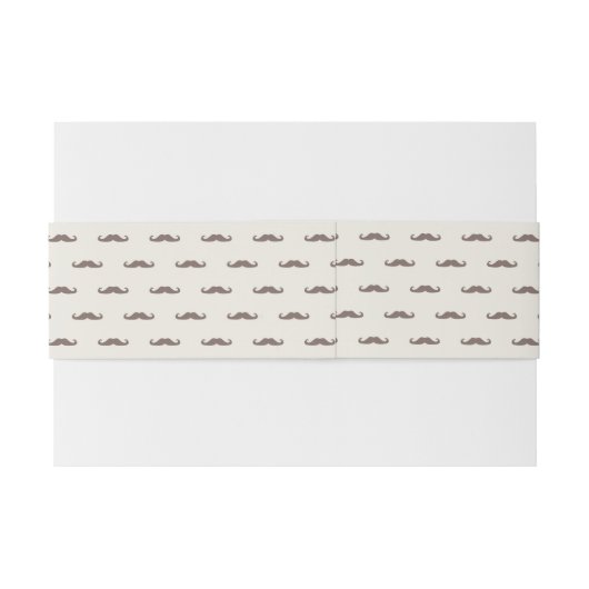 Mustache hipster patroon 3 uitnodigingen wikkel (Achterkant Voorbeeld)