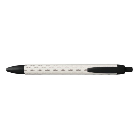 Mustache hipster patroon 3 zwarte inkt pen (Achterkant)