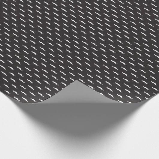 Mustache hipster patroon cadeaupapier (Hoek)